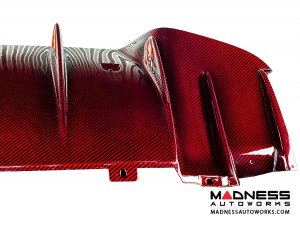 Alfa Romeo Giulia Rear Diffuser - Carbon Fiber - Quadrifoglio Model - Light Red Candy 